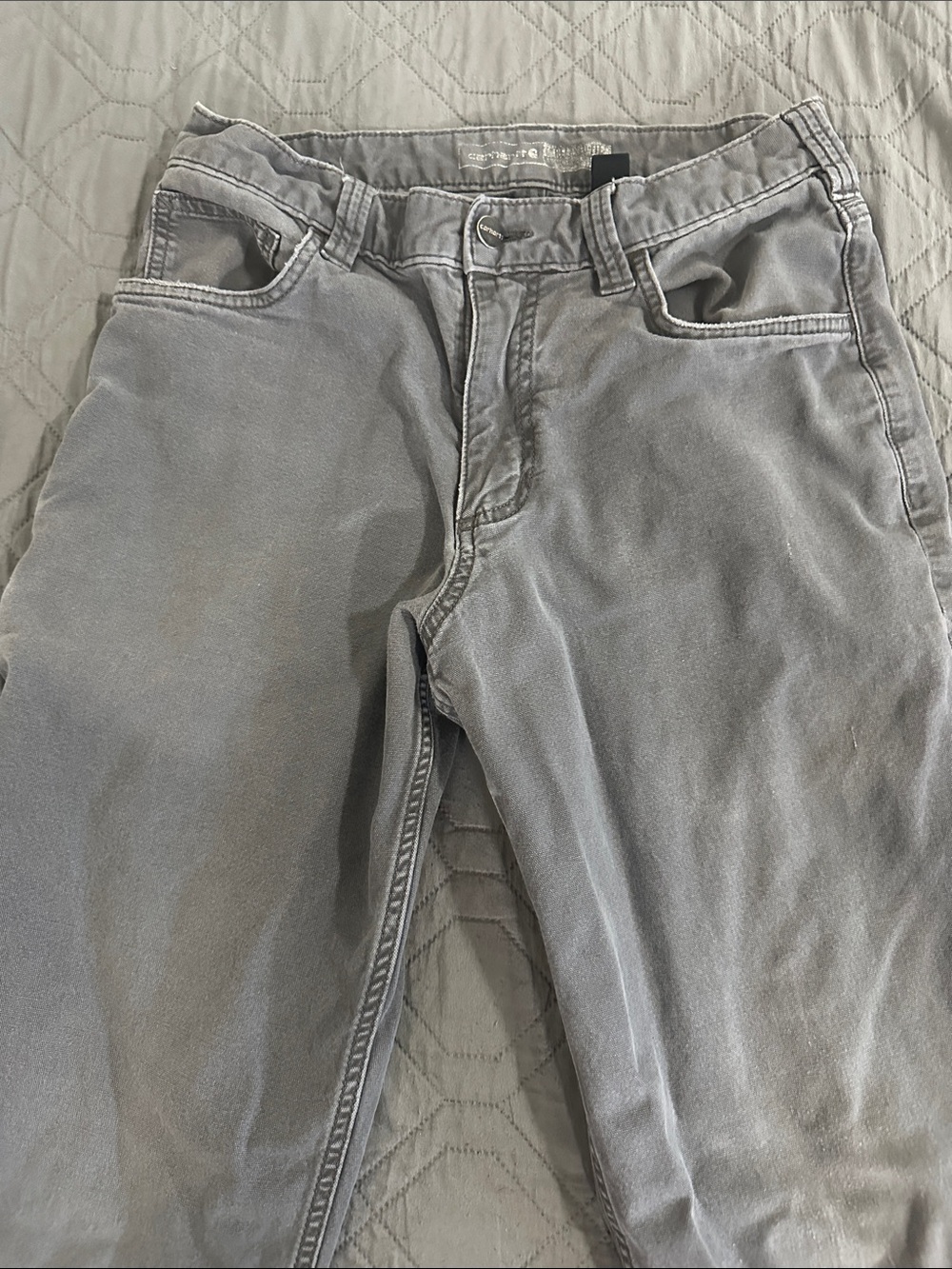 Carhartt pants gray men’s size 30/34 distressed - Picture 3 of 7